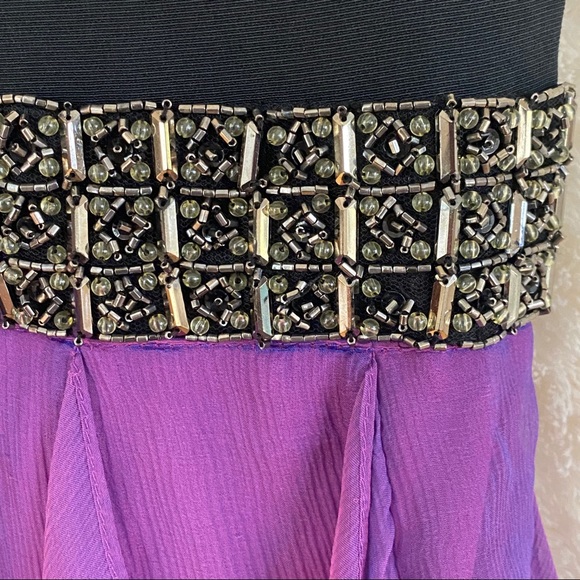 Maria by Bianca Nero Black & Purple Cocktail Dress - Picture 6 of 16